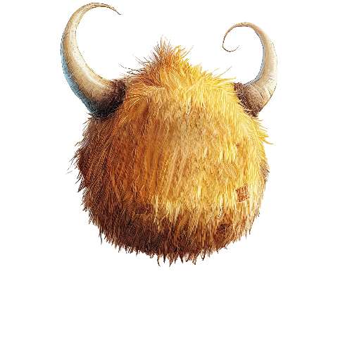 Preview for Highland-cow-head-illustration-monster-torso-template-76343