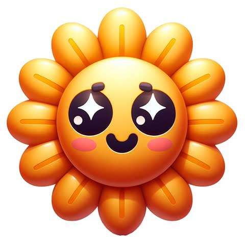 Preview for Smiling-sunflower-emoji-aiemojiobjects-template-226fb