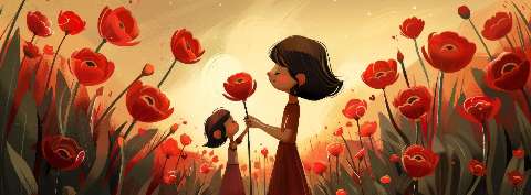 Preview for Mother And Daughter In A Poppy Field Template