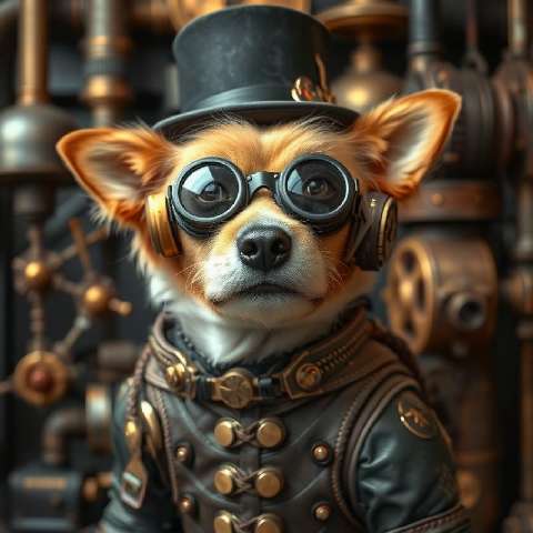 Preview for Steampunk-dog-industrial-aistylized-template-84c44