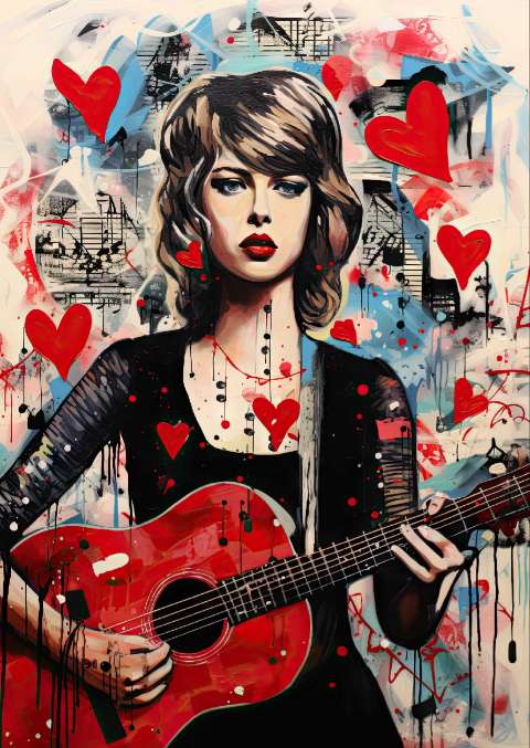 Preview for Taylor-swift-guitar-art-template-624c5