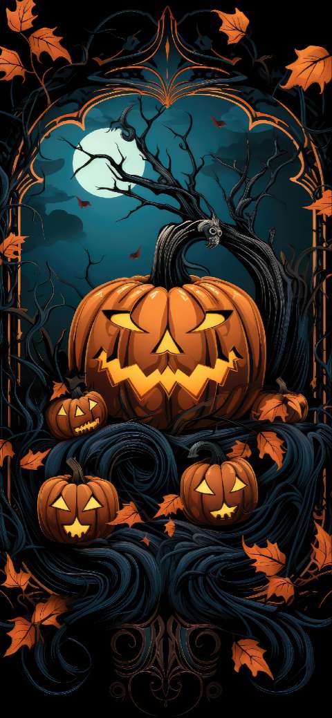 Preview for Halloween-pumpkin-illustration-halloween-phone-template-70034