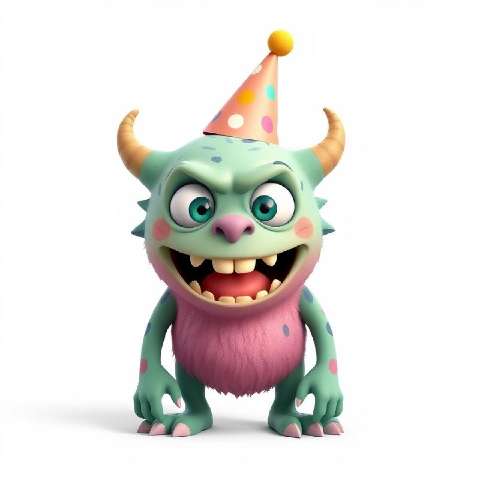 Preview for Cartoon-monster-party-hat-aimonsterstyle-template-3a6a2