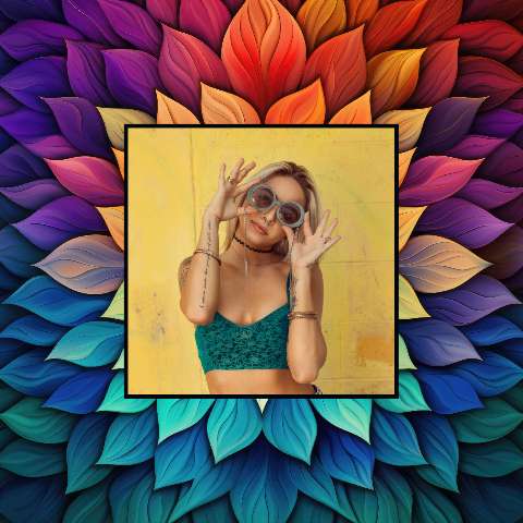 Preview for Vibrant-floral-portrait-design-instagram-post-template-d1064