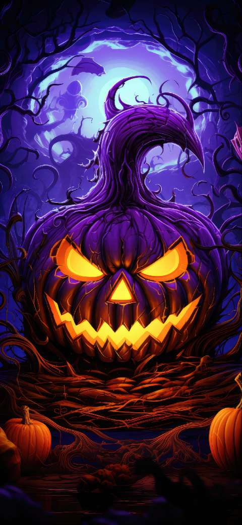 Preview for Halloween-jack-o-lantern-art-halloween-phone-template-56d7d