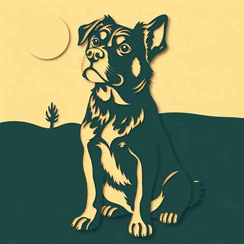 Preview for Dog Illustration Art Design Template