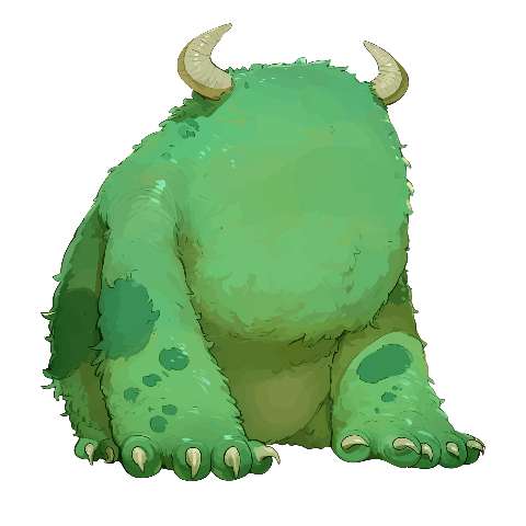 Preview for Green-monster-illustration-large-monster-template-32ea2