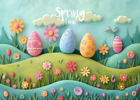 Preview for Springtime-easter-eggs-template-7edfa