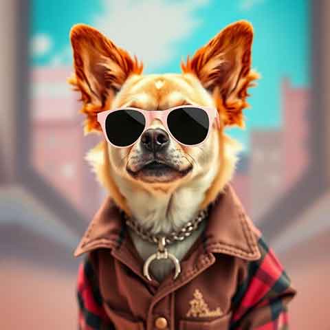 Preview for Cool Dog In Sunglasses Design Template