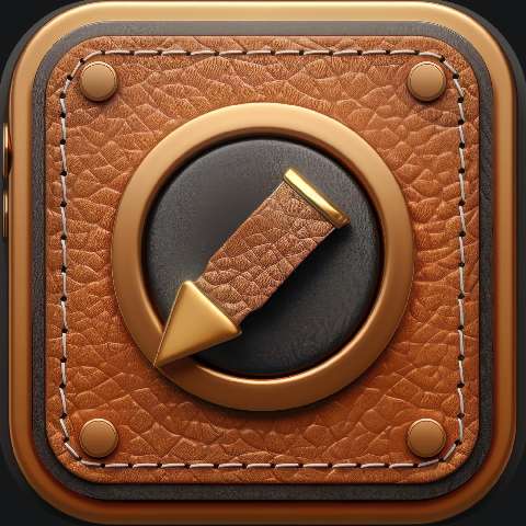 Preview for Luxury Leather Notes App Icon Template