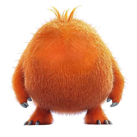 Preview for Orange-furry-monster-fuzzy-monster-template-efa3c