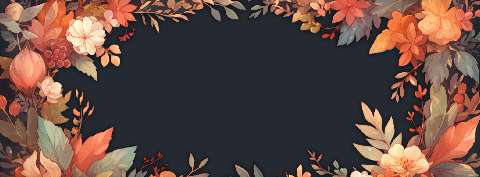 Preview for Floral-frame-design-template-fall-facebook-f10e5