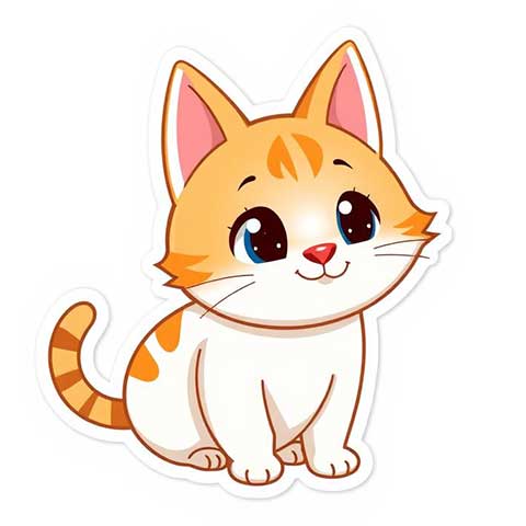 Preview for Cartoon-orange-cat-illustration-aistickerfeatured-template-a7a0f