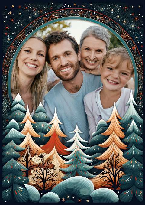 Preview for Family-winter-wonderland-portrait-christmas-frame-template-68f70