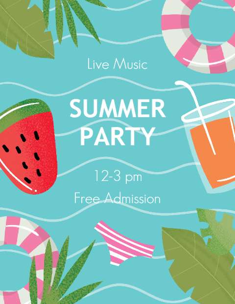 Preview for Summer-party-live-music-waves-template-f4076