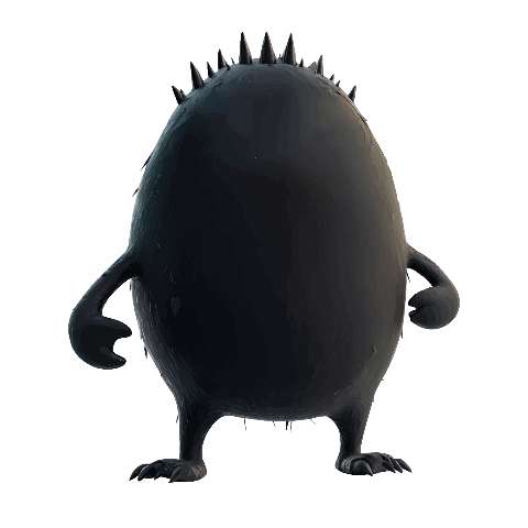 Preview for Mysterious-black-creature-with-spikes-dark-monster-template-20f36