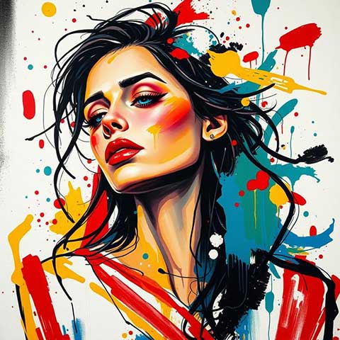 Preview for Vibrant-portrait-art-aiartstyle-template-54cf1