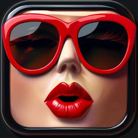 Preview for Woman Wearing Red Sunglasses Design Template