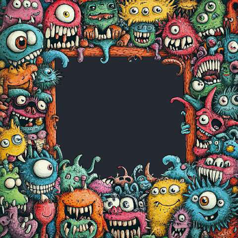 Preview for Cartoon-monster-frame-template-85824