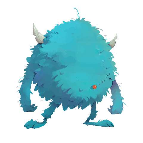 Preview for Blue-furry-monster-illustration-ugly-monster-template-c8e45