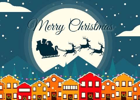 Preview for Merry-christmas-greeting-card-holiday-card-template-d7550