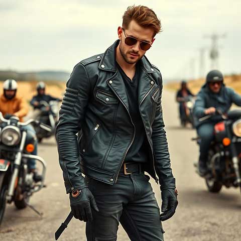 Preview for Biker-leather-jacket-style-aiphotography-template-313dd