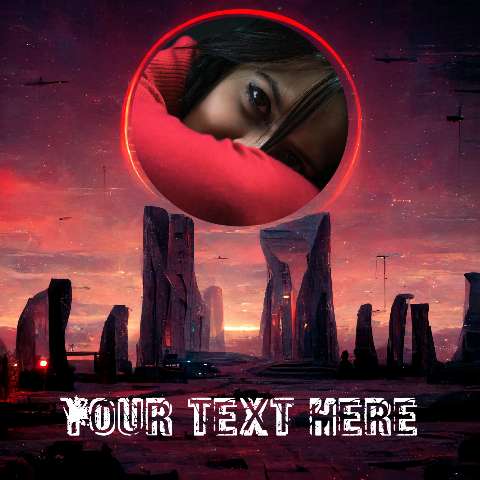 Preview for Futuristic-landscape-template-ai-image-47462