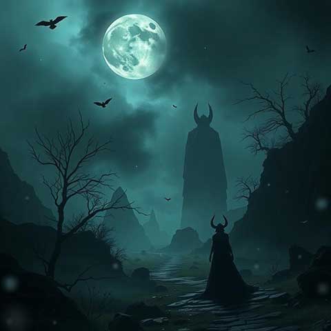 Preview for Dark-fantasy-moonlit-tower-aiunique-template-6f513