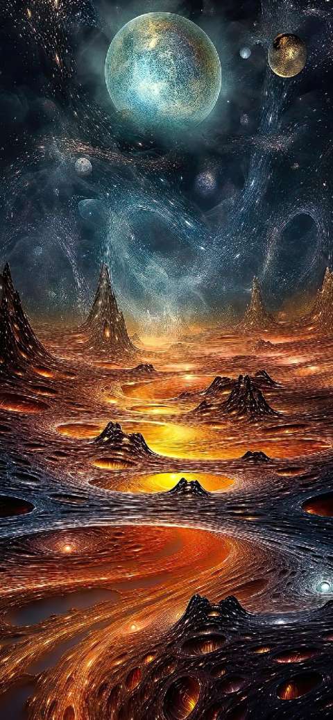 Preview for Cosmic-landscape-art-aiwallpaper-template-d2133