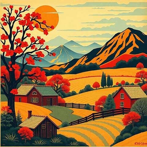 Preview for Rustic-autumn-landscape-aiunique-template-1cdb0