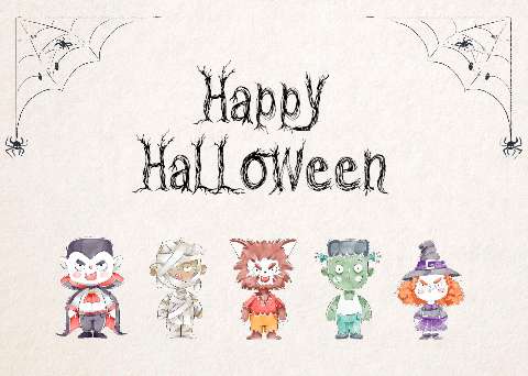 Preview for Happy-halloween-greeting-card-halloween-post-template-16751
