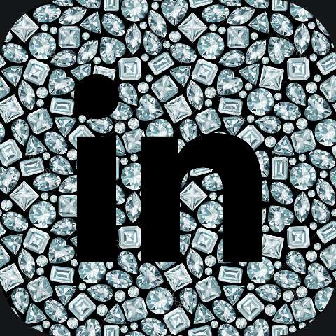 Preview for Luxury-linkedin-icon-diamonds-diamond-icon-template-e8a50