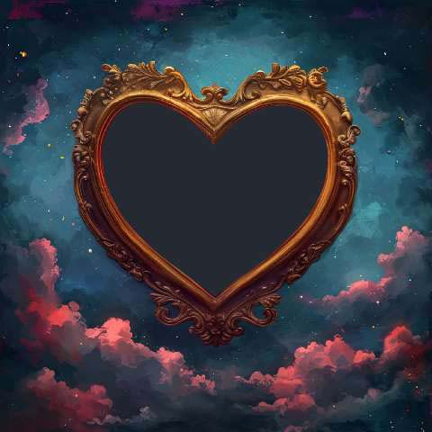 Preview for Heart-frame-dreamy-sky-love-frame-template-9d838