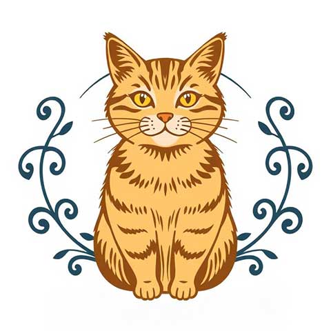 Preview for Orange-tabby-cat-illustration-aistickerlogo-template-f4b33