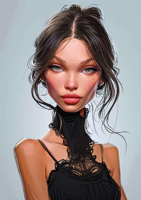 Preview for Digital-art-portrait-young-woman-celebrities-template-0c6e1