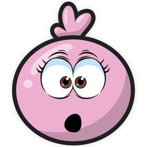 Preview for Surprised Pink Cartoon Character Template