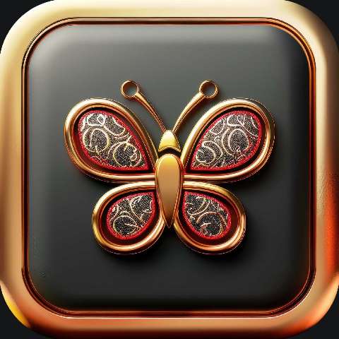 Preview for Golden-butterfly-icon-gucci-app-template-390e4