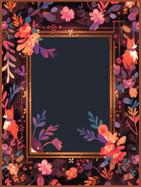Preview for Floral-frame-design-template-colorful-frame-f6e0e