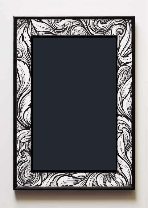 Preview for Black-and-white-ornate-picture-frame-classic-frame-template-70b1e