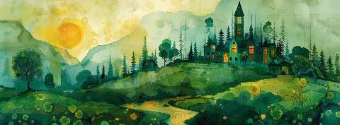 Preview for Mystical-castle-landscape-st-patricks-template-0967e