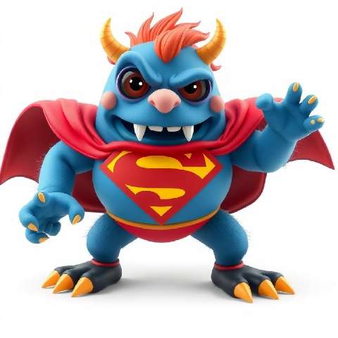 Preview for Superman-monster-3d-illustration-aimonsterstyle-template-93e4c