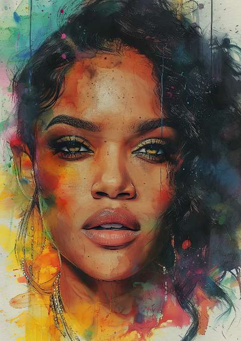 Preview for Vibrant-portrait-art-celebrities-template-2db6d