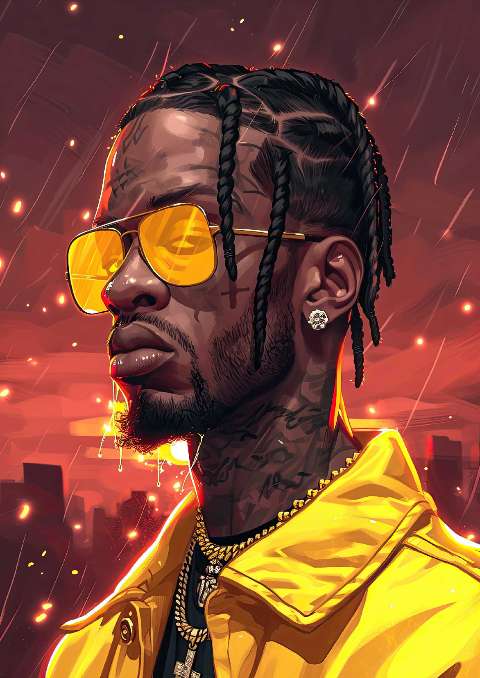Preview for Rapper-illustration-portrait-celebrities-template-5a1fe