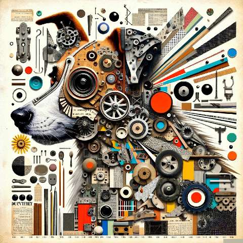 Preview for Steampunk-dog-collage-art-aiold-template-84738