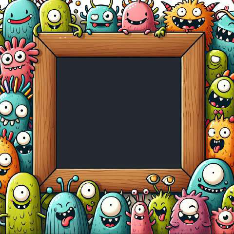 Preview for Cartoon-germs-frame-monster-frame-template-e7eb8