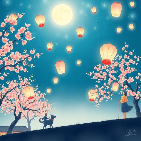 Preview for Serene-lantern-night-scene-aiunique-template-b0cee