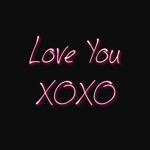 Preview for Love-you-xoxo-neon-sign-text-style-template-a0555