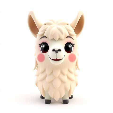 Preview for Cartoon-llama-figurine-aiemojianimals-template-5cd85