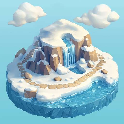 Preview for Serene-snowy-island-frozen-tiny-template-e8ad8