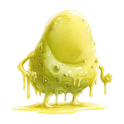 Preview for Melting-yellow-blob-illustration-elemental-monster-template-60c9e